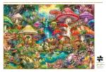 Buffalo Games - Gold - Aimee Stewart - Merry Mushroom Village Picnic - 500 Piece Jigsaw Puzzle for Adults - Challenging Puzzle Perfect for Game Nights