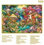 Buffalo Games - Gold - Aimee Stewart - Merry Mushroom Village Picnic - 500 Piece Jigsaw Puzzle for Adults - Challenging Puzzle Perfect for Game Nights
