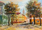 500 Piece Puzzles for Adults, Autumn Street Scenery Jigsaw Puzzles, European Town Landscape Puzzle, Impressionist Oil Painting Adult Puzzles, Beautiful Family Game, 20.5 x 15 in