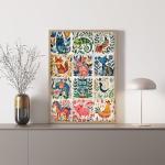 Animal Puzzles for Adults 1000 Pieces, Nature Puzzle Feature Dog Cat Bird Owl Chicken Elephant Horse Fox, Garden Flower Plant Abstract Jigsaw Puzzle Paper Cut Collage