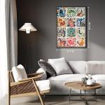 Animal Puzzles for Adults 1000 Pieces, Nature Puzzle Feature Dog Cat Bird Owl Chicken Elephant Horse Fox, Garden Flower Plant Abstract Jigsaw Puzzle Paper Cut Collage