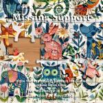 Animal Puzzles for Adults 1000 Pieces, Nature Puzzle Feature Dog Cat Bird Owl Chicken Elephant Horse Fox, Garden Flower Plant Abstract Jigsaw Puzzle Paper Cut Collage