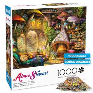 Buffalo Games - Aimee Stewart - Merry Mushroom Cottage - 1000 Piece Jigsaw Puzzle for Adults - Challenging Puzzle Perfect for Game Nights - Finished Size is 26.75 x 19.75