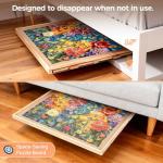 ALL4JIG 2000 Piece Rotating Puzzle Board with Drawers and Cover, 28.5"x40.1"Portable Wooden Jigsaw Puzzle Table for Adults Portable, Lazy Susan Spinning Boards Birthday Gift for mom