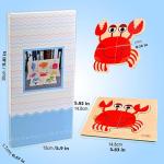 Faburo 8pcs Wooden Puzzles for Toddlers 1-3, Toddler Puzzles Ages 2-4, Montessori Toys for 1-3+ Years Girl Boy, Sea Animal Puzzle for Kids, Jigsaw Puzzle Educational Toys Preschool for 1-4