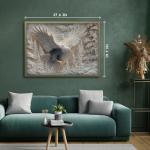 The Carved Eagle Jigsaw Puzzle 1000 Pieces, Majestic Bald Eagle Bird Puzzles for Adults,White Forest Art Nature Puzzle Animal, Unique Challenging Impossible Hard Puzzles