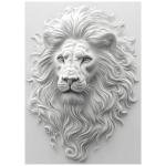 Mystery Lion Puzzles 1000 Pieces for Adults, Unique Wildlife Nature Animal Art Challenging Jigsaw Puzzles, Aesthetic White Lion Puzzles for Adults