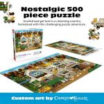Buffalo Games – Charles Wysocki The Farm 500 Piece Jigsaw Puzzle for Adults -Challenging Puzzle Perfect for Game Nights - Finished Size is 21.25 x 15.00 – Precision-Cut Pieces, Beautiful Artwork