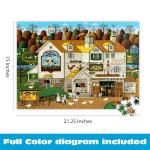 Buffalo Games – Charles Wysocki The Farm 500 Piece Jigsaw Puzzle for Adults -Challenging Puzzle Perfect for Game Nights - Finished Size is 21.25 x 15.00 – Precision-Cut Pieces, Beautiful Artwork