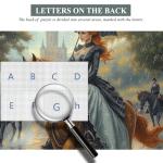 PICKFORU Lady in the Rain Jigsaw Puzzles 1000 Pieces, Vintage Rainy Horse Puzzles for Adults, Retro Unique Impossible Puzzle as Wall Decor