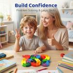 LovesTown Montessori Wooden Alphabet Puzzle for Toddlers, Snake ABC Learning Toys for Kids, Educational Preschool Jigsaw Puzzle for Early Childhood Development, Ideal Gift for Boys and Girls