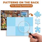 BenBen Puzzles for Adults 500 Pieces, Dogs' Dinner Party, Dog Jigsaw Puzzle with Letters on Back, Funny Animal Puzzle, Challenging Puzzles for Family Game Night, Home Décor