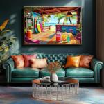 Beach Paradise 1000 Piece Jigsaw Puzzle for Adults Summer Tropical Bar Ocean View Challenging Puzzle Game Fun Adult Activity for Puzzle Lovers (27"x20")