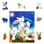 Just Smarty Jigsaw Puzzle Easter Bunny 26 Pieces for Kids Ages 3, 4, 5, 6 Year Old with Fun Shapes and Tray. Easter Gifts & Preschool Learning for Ages 3-6