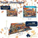 White Mountain 500 Piece Jigsaw Puzzle Retro Autumn Puzzles with Large Pieces, Gifts for Adults and Family 18"x24" - Patsy's Diner