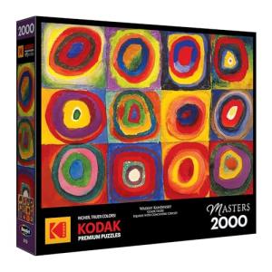RoseArt - Kodak Masters - Color Study - 2000 Piece Jigsaw Puzzle, Fine Art Puzzle Featuring Kandinsky Art for Adults