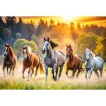Trefl Wild Horses 1500 Piece Jigsaw Puzzle Red 33"x 23" Print, DIY Puzzle, Creative Fun, Classic Jigsaw for Adults and Children from 14 Years Old