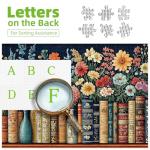 Vintage Books & Flowers 500-Piece Jigsaw Puzzle for Adults - Floral Library Scene Puzzle with Colorful Blooms, Decorative Book Spines - Challenging Yet Relaxing Puzzle, 23"x15"