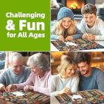 Vintage Books & Flowers 500-Piece Jigsaw Puzzle for Adults - Floral Library Scene Puzzle with Colorful Blooms, Decorative Book Spines - Challenging Yet Relaxing Puzzle, 23"x15"