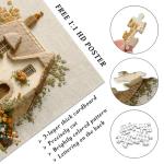 Embroidered Cottage Puzzle for Adults 1000 Pieces, Flower Garden Countryside Puzzle Cottage, Cozy Vintage Cottagecore Floral Art Jigsaw Puzzle, Retro Home Wall Decor