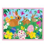 Mudpuppy Spring Bunnies – 12 Piece Puzzle with Reusable Zipper Pouch Featuring Colorful and Fun Illustrations of Spring Bunnies Perfect for Easy Storage and Travel