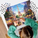 2 Pack Puzzles for Adults 1000 Pieces-Big Ben and Eiffel Tower Difficult Jigsaw Puzzles for Adults,Hard Jigsaw Puzzle Decorations DIY Leisure Game Toy Suitable Family Friends(27.5x20 inches)