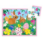 Mudpuppy Spring Bunnies – 12 Piece Puzzle with Reusable Zipper Pouch Featuring Colorful and Fun Illustrations of Spring Bunnies Perfect for Easy Storage and Travel