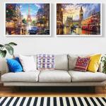 2 Pack Puzzles for Adults 1000 Pieces-Big Ben and Eiffel Tower Difficult Jigsaw Puzzles for Adults,Hard Jigsaw Puzzle Decorations DIY Leisure Game Toy Suitable Family Friends(27.5x20 inches)