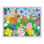 Mudpuppy Spring Bunnies – 12 Piece Puzzle with Reusable Zipper Pouch Featuring Colorful and Fun Illustrations of Spring Bunnies Perfect for Easy Storage and Travel