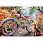 JJYHULK 2000 Piece Puzzle for Adults, Puzzles for Adults 2000 Pieces, Vintage Bicycle Friends Jigsaw Puzzles, Family Fun Puzzle Perfect for Game Nights, 39" X 28"