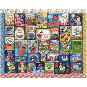 White Mountain 1000 Piece Jigsaw Puzzle Spring Collage Puzzles with Large Pieces Gift for Adults and Family 24"x30" - Wisdom from The Garden