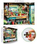 MINIWAN Billionaire's Potting Shed Garden Puzzles for Adults 1000 Pieces, Cozy Gardener's Workbench with Flowers Cat Jigsaw Puzzle, Gift for Garden & Cottagecore Lovers 27.5x19.7 Inch