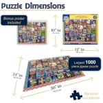 White Mountain 1000 Piece Jigsaw Puzzle Spring Collage Puzzles with Large Pieces Gift for Adults and Family 24"x30" - Wisdom from The Garden