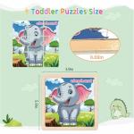 Wooden Animals Puzzles for Toddlers 2-4, 8 Pack 9 PCS Jigsaw Puzzles for Kids 2-4, Wooden Puzzles for Toddlers 3-5, Animal Puzzles for Kids 3-5, Preschool Puzzles Learning Educational Sets Toys