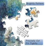 Funny Dog Puzzles for Adults 1000 Pieces, Cute Animal Jigsaw Puzzle, Rainny Puppy Girl Puzzle as Home Wall Art Decor