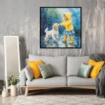Funny Dog Puzzles for Adults 1000 Pieces, Cute Animal Jigsaw Puzzle, Rainny Puppy Girl Puzzle as Home Wall Art Decor
