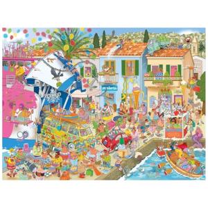 RoseArt - Cartoon Chaos - Harbor Hilarity - 500 Piece Jigsaw Puzzle for Adults