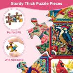 Puzzles for Adults 500 Pieces,Bird Jigsaw Puzzles 500 Pieces,Hummingbird Owl Jigsaw Puzzle for Adult Elderly Animal Puzzles for Men Women with Letters on Back 1:1 Poster Gift Toy 20.5x15 in