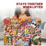 BenBen Puzzles for Adults 1000 Pieces, Spring Picnic Jigsaw Puzzles with Patterns on Back, Challenging Puzzles for Family Game Night Home Décor