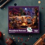 LUXDIVINA 2000 Piece Puzzle for Adults, Puzzles for Adults 2000 Pieces, Retro Camper Camping Night Cat Dog Jigsaw Puzzles, Family Fun Puzzle Perfect for Game Nights, 39" X 28"