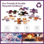 LUXDIVINA 2000 Piece Puzzle for Adults, Puzzles for Adults 2000 Pieces, Retro Camper Camping Night Cat Dog Jigsaw Puzzles, Family Fun Puzzle Perfect for Game Nights, 39" X 28"