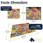White Mountain 1000 Piece Jigsaw Puzzle Popcorn and Candy Collage Puzzles with Large Pieces for Adults and Family 24"x30" - Movie Snacks
