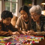 White Mountain 1000 Piece Jigsaw Puzzle Popcorn and Candy Collage Puzzles with Large Pieces for Adults and Family 24"x30" - Movie Snacks