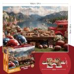 MAXZN 2000 Piece Puzzle for Adults, American Football Picnic by The Lake Jigsaw Puzzles, Family Fun Puzzle Perfect for Game Nights, 39" X 28"