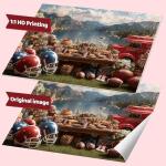 MAXZN 2000 Piece Puzzle for Adults, American Football Picnic by The Lake Jigsaw Puzzles, Family Fun Puzzle Perfect for Game Nights, 39" X 28"