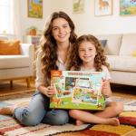 Zeoddler Wooden Puzzles for Toddlers, 4 Pack Animal Jigsaw Puzzles for Kids3-5, 20 Pieces Preschool Learning Activities, Learning & Educational Toys, Gift for Boys, Girls