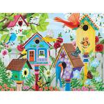 Bits and Pieces – Large 500 Piece Jigsaw Puzzle for Adults – ‘Birdhouse Garden’ by Artist Kathy Bambeck, Completed Puzzle Size: 18" x 24"