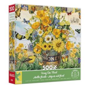 Ceaco - Barbara Anderson - Honey Bee Floral - 500 Piece Jigsaw Puzzle - Relaxing and Fun Activity for Adults