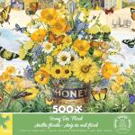 Ceaco - Barbara Anderson - Honey Bee Floral - 500 Piece Jigsaw Puzzle - Relaxing and Fun Activity for Adults