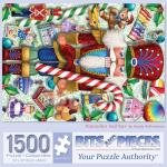 Bits and Pieces – 1500 Piece Jigsaw Puzzle for Adults – Nutcracker and Toys - Christmas Holiday Jigsaw Puzzle by Artist Randy Wollenmann, Completed Puzzle Size: 24"x33"